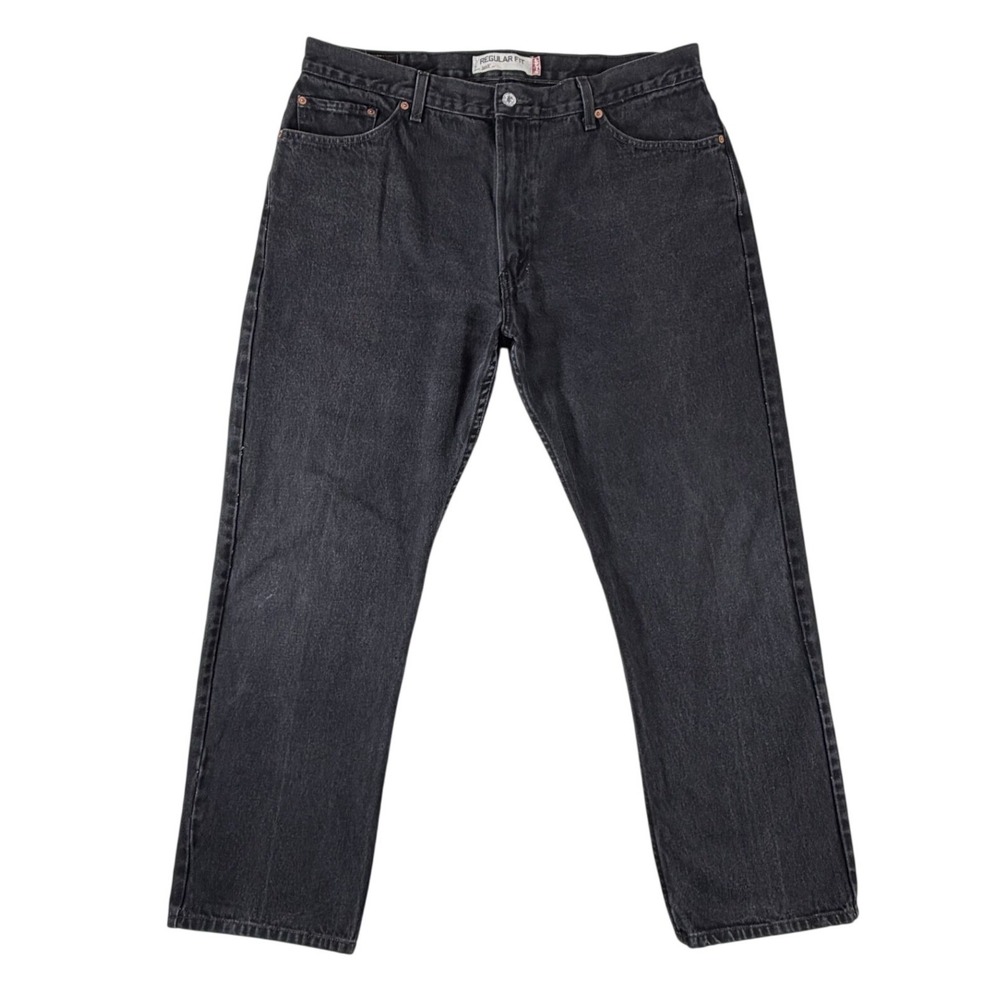 Vintage Levis 505 Regular Fit Black Denim Jeans Mens 40x32 Straight Leg Y2K
